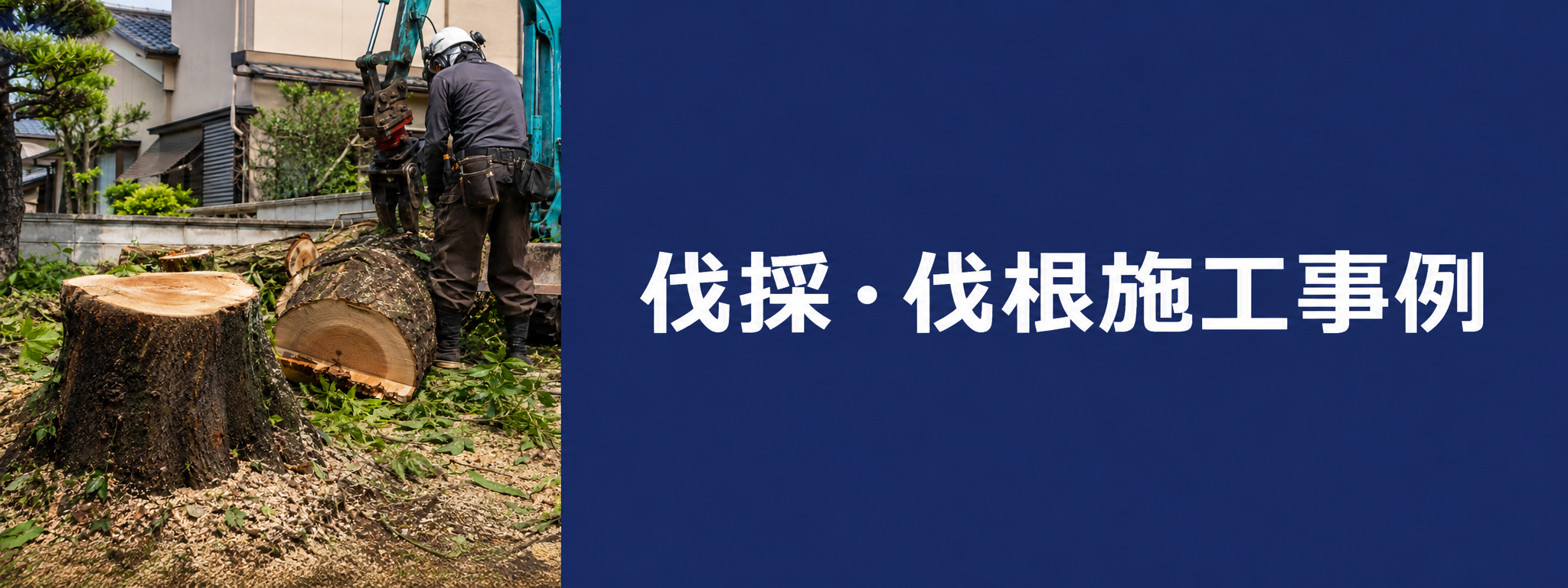 伐採・伐根施工事例